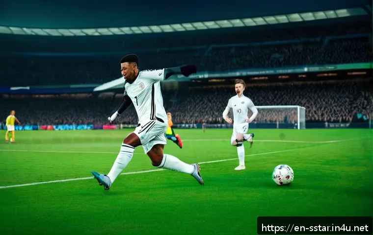 미로슬라프 클로제의 월드컵 득점왕 - A dynamic soccer scene inside a crowded penalty area, focusing on a poised striker wearing a classic...